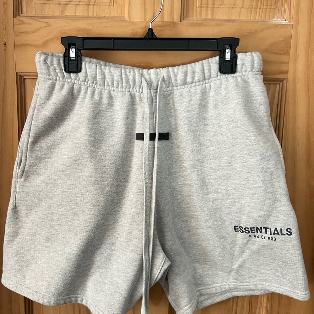 Fear of God Essentials Light Gray Athletic Shorts